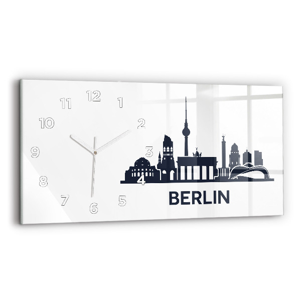 Vízszintes üvegóra 60x30 Berlin városának illusztrációja