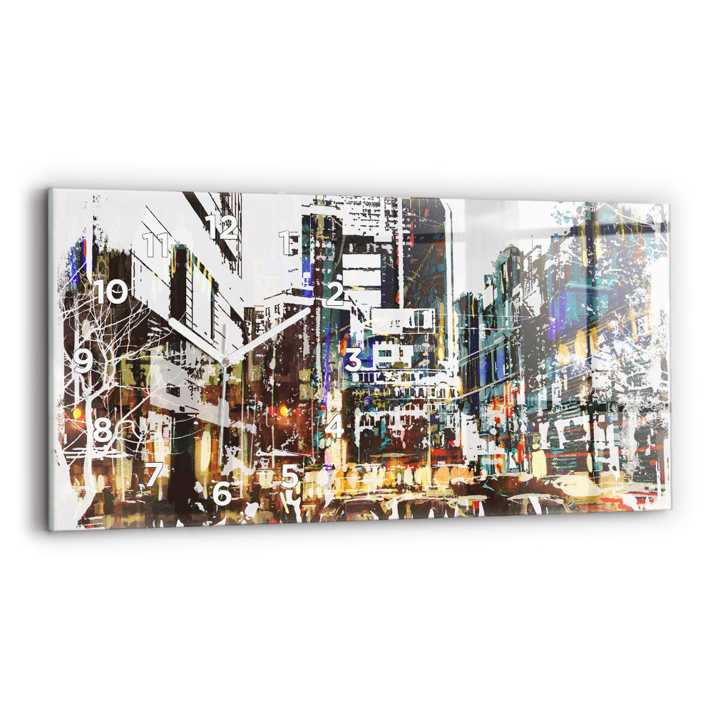 Vízszintes üvegóra 60x30 New York City