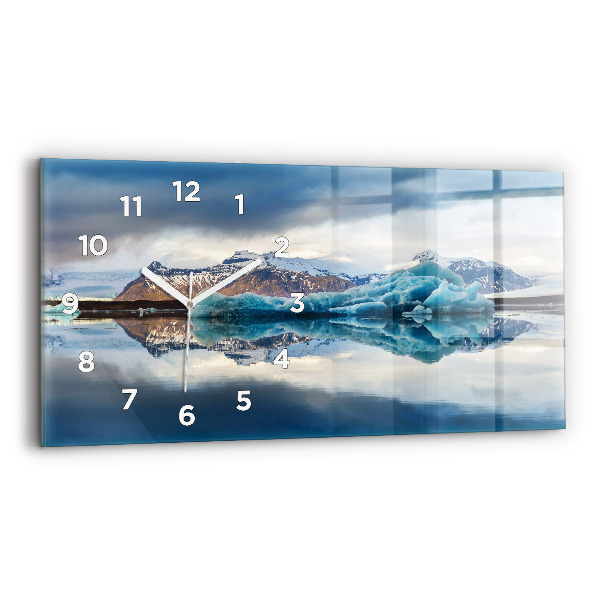 Négyszögletes üvegóra vízszintesen 60x30 Jokulsarlon tó Izland