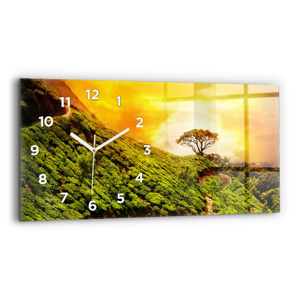 Négyszögletes üvegóra vízszintesen 60x30 Tea Hill