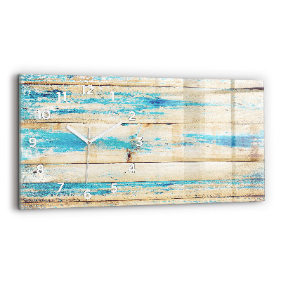 Négyszögletes üvegóra vízszintesen 60x30 Karcos fa