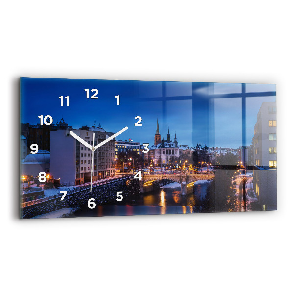 Négyszögletes üvegóra vízszintesen 60x30 Pilseni panoráma