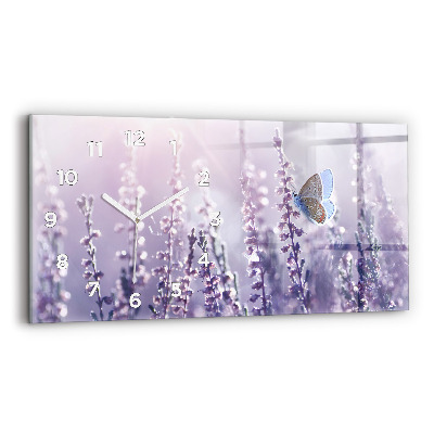 Négyszögletes üvegóra vízszintesen 60x30 Absztrakció