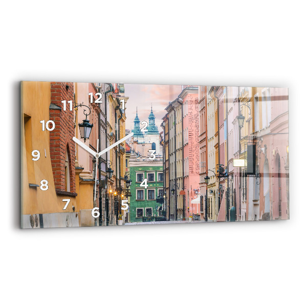Vízszintes üvegóra 60x30 Varsó óvárosa