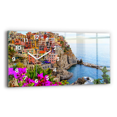 Négyszögletes üvegóra vízszintesen 60x30 Wybrzeże Cinque Terre