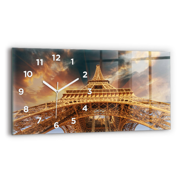 Üvegóra vízszintesen 60x30 Eiffel-torony a napsütésben