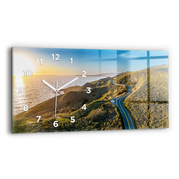 Négyszögletes üvegóra vízszintesen 60x30 San Francisco út