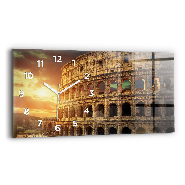 Négyszögletes üvegóra vízszintesen 60x30 Római Colosseum