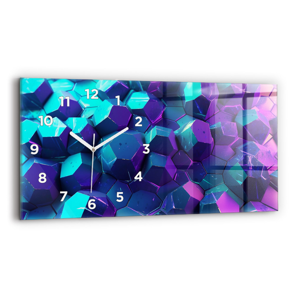 Vízszintes üvegóra 60x30 Geometrikus formák