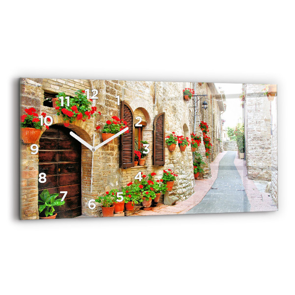 Vízszintes üvegóra 60x30 Festői utca