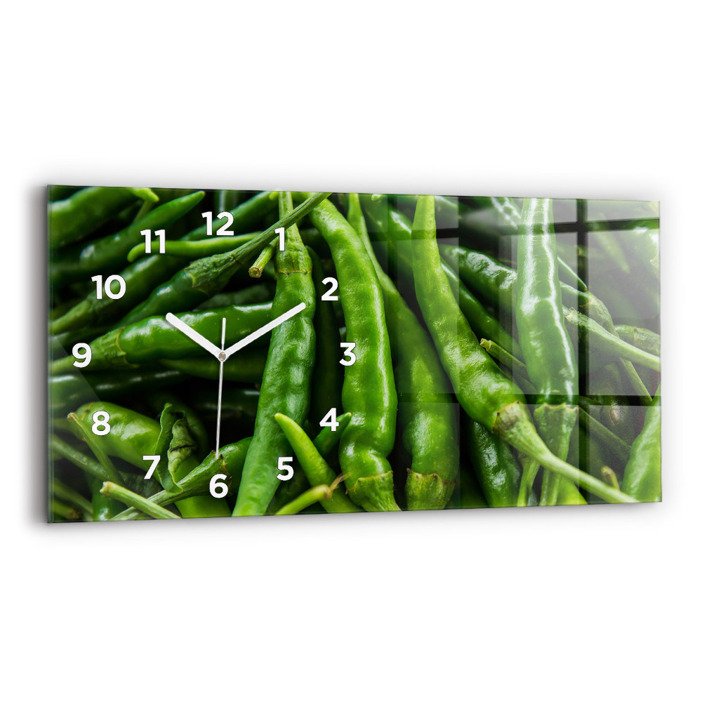 Vízszintes üvegóra 60x30 Zöldpaprika