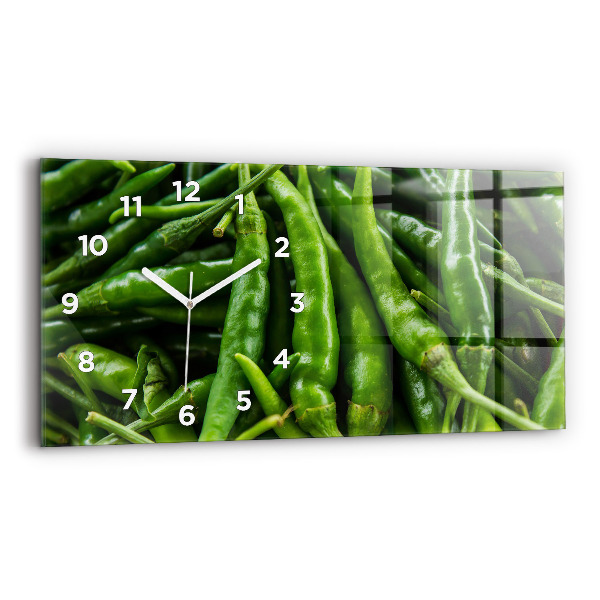 Vízszintes üvegóra 60x30 Zöldpaprika