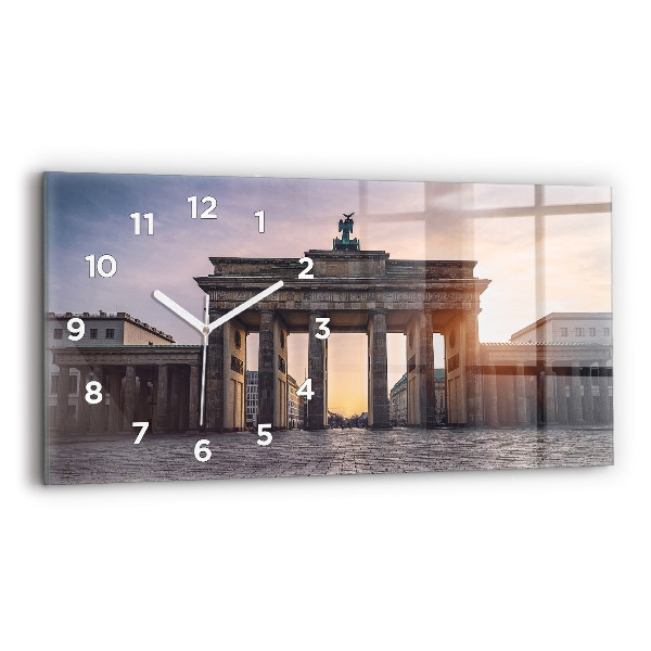 Négyszögletes üvegóra vízszintesen 60x30 Brandenburgi kapu