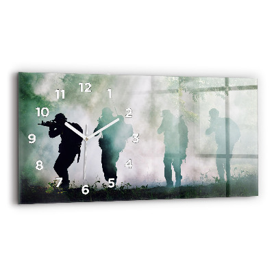 Üvegóra vízszintesen 60x30 Katonák az erdőben