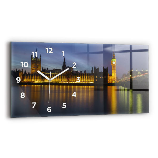 Négyszögletes üvegóra vízszintesen 60x30 Winchester-palota Londonban