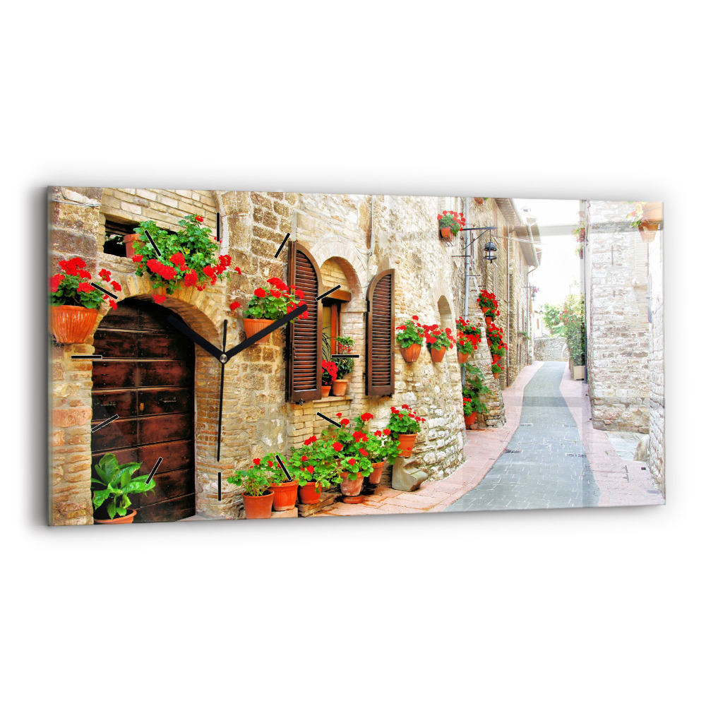 Vízszintes üvegóra 60x30 Festői utca
