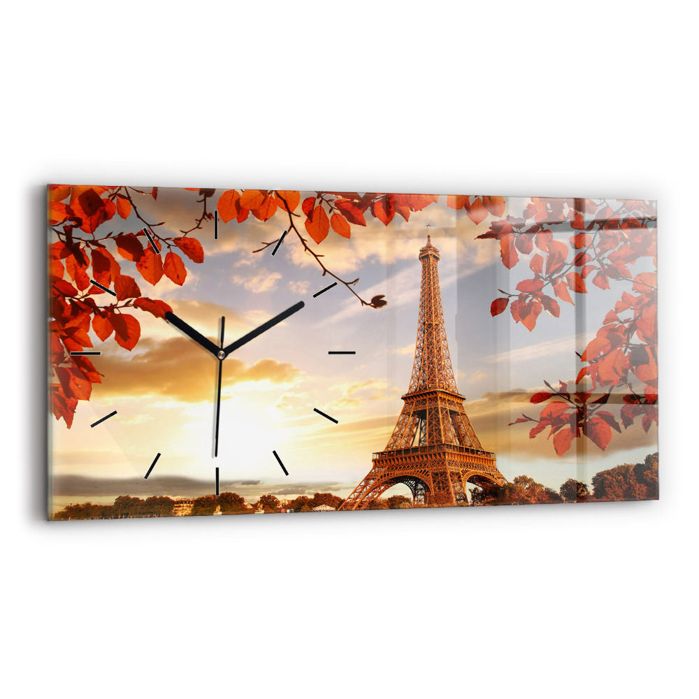 Vízszintes üvegóra 60x30 Eiffel-torony