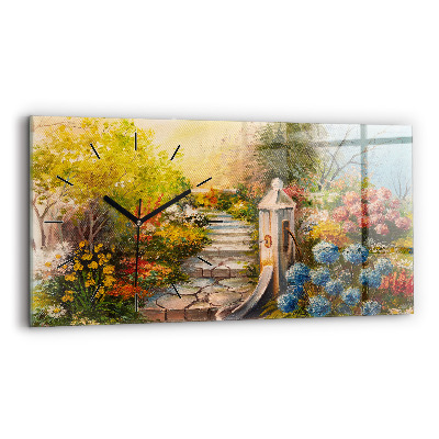 Üvegóra vízszintesen 60x30 Olaj kompozíció egy erdőben