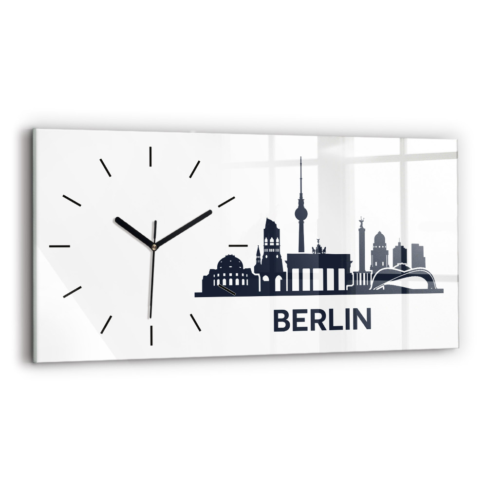 Vízszintes üvegóra 60x30 Berlin városának illusztrációja