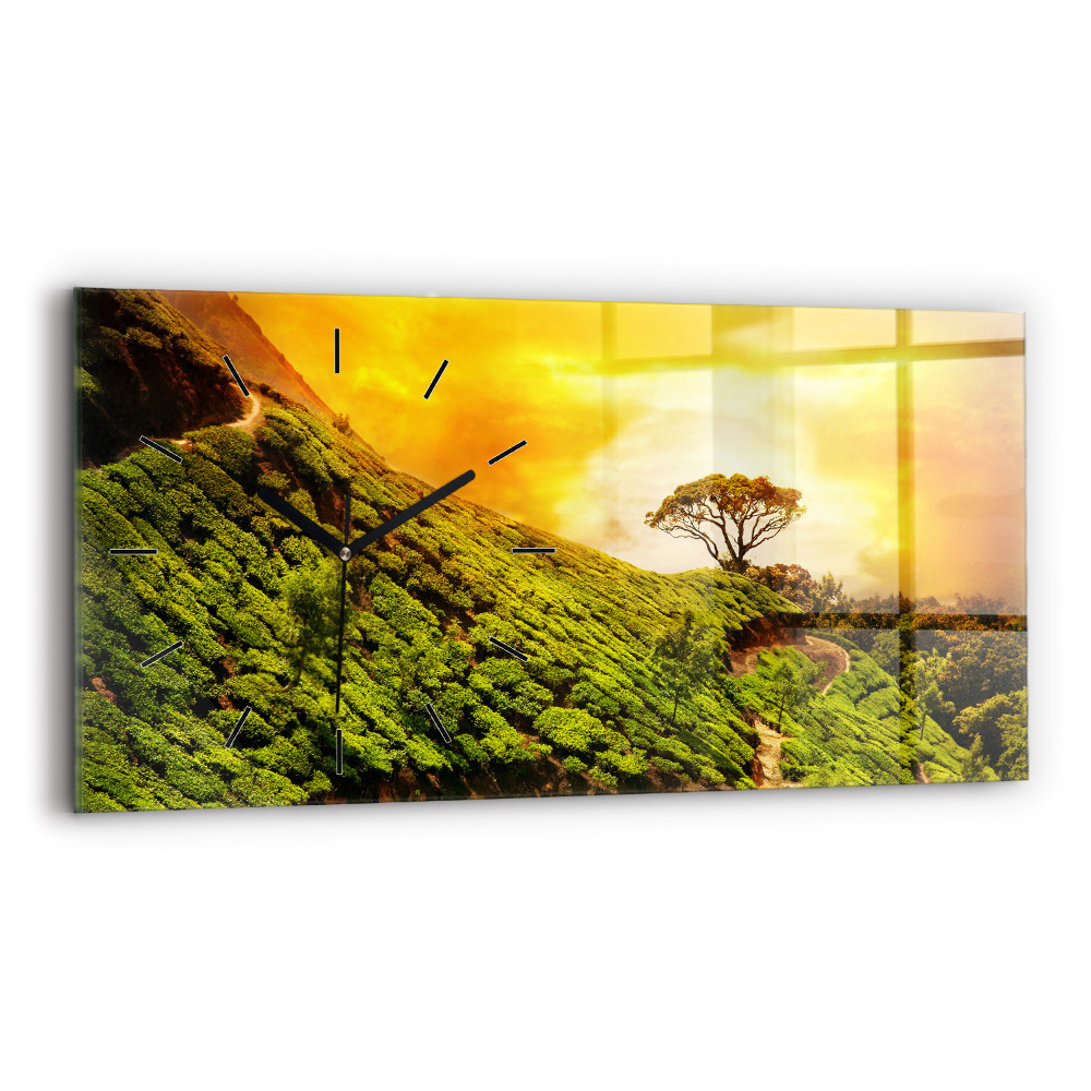 Négyszögletes üvegóra vízszintesen 60x30 Tea Hill