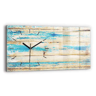 Négyszögletes üvegóra vízszintesen 60x30 Karcos fa