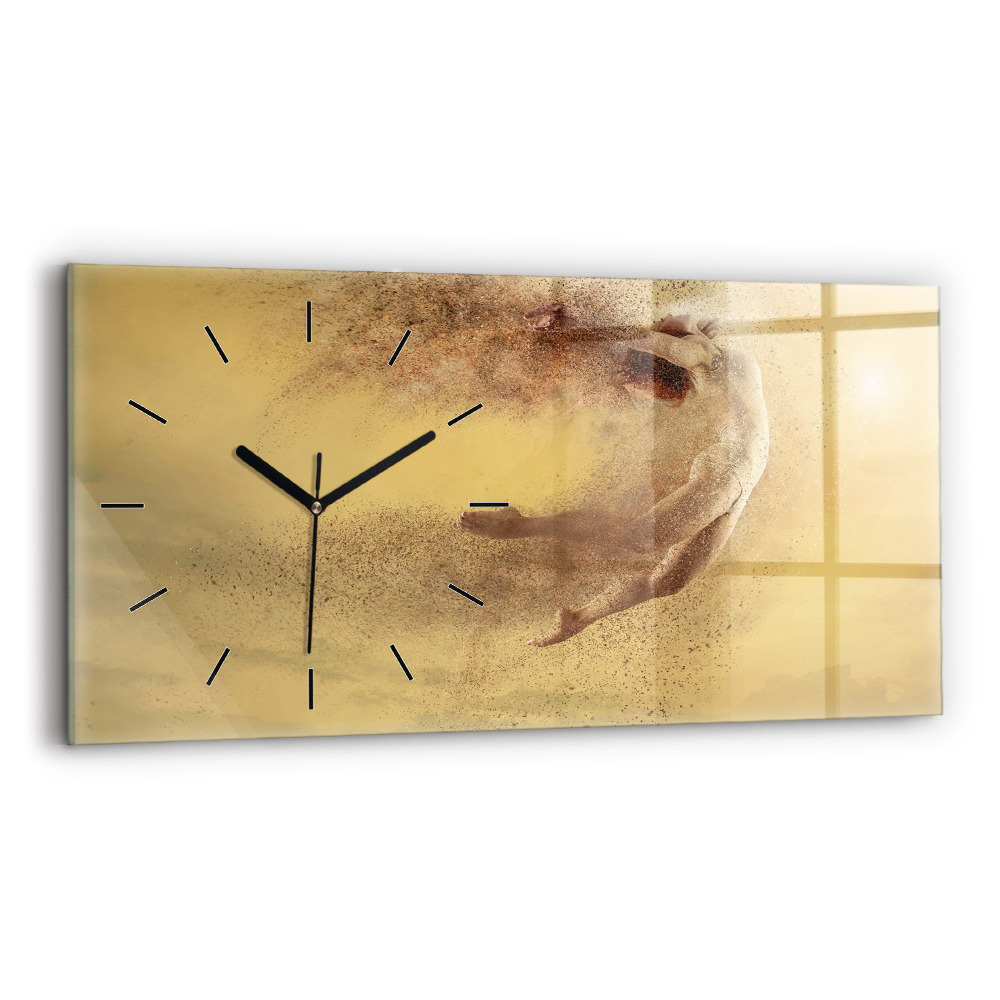 Vízszintes üvegóra 60x30 Nő alakban