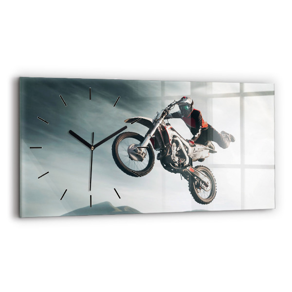 Vízszintes üvegóra 60x30 Motorkerékpár Adrenalin stílus