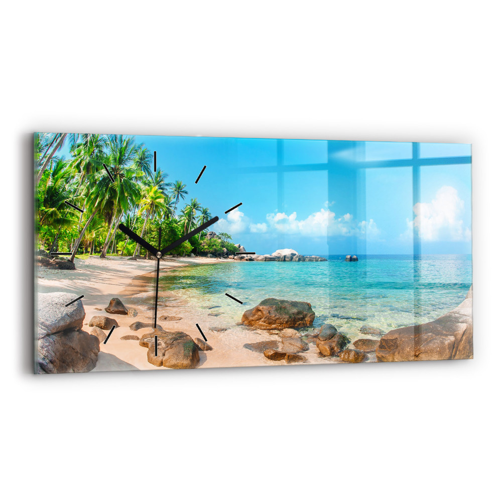 Négyszögletes üvegóra vízszintesen 60x30 Gyönyörű strand Thaiföldön