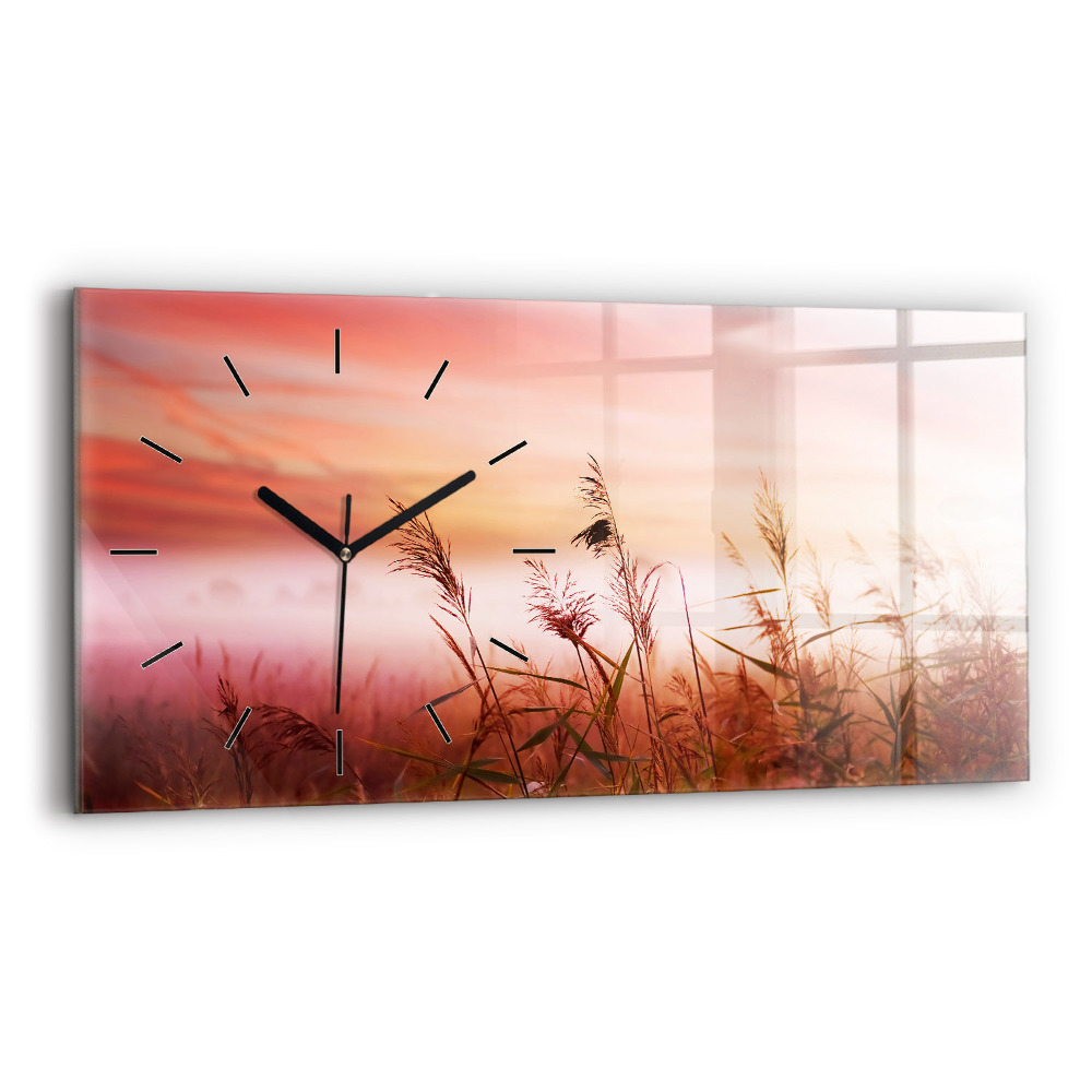 Vízszintes üvegóra 60x30 Ködös reggel