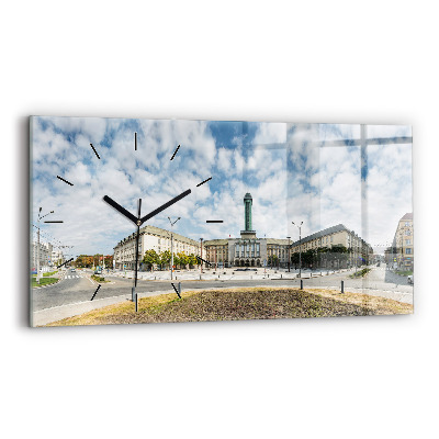 Négyszögletes üvegóra vízszintesen 60x30 Ostrava panorámája