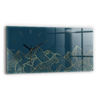 Vízszintes üvegóra 60x30 Hegyek vázlata