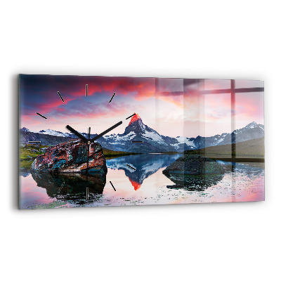 Vízszintes üvegóra 60x30 Stellisee Matterhorn