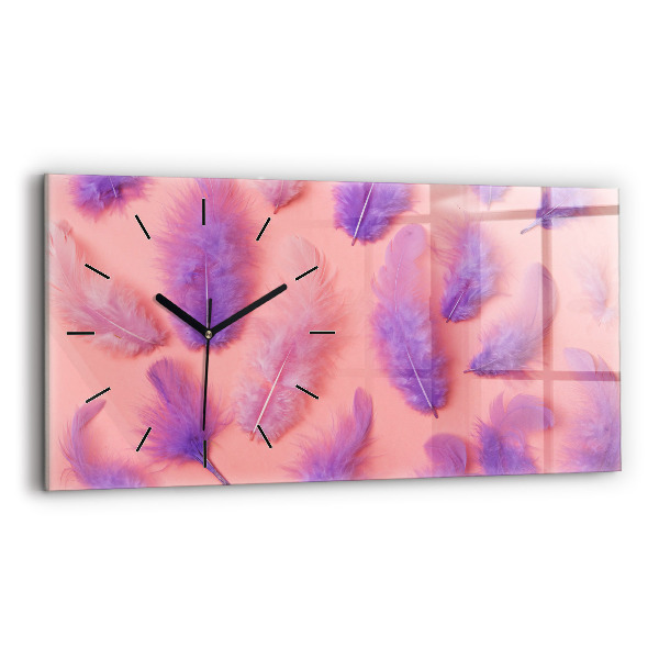 Vízszintes üvegóra 60x30 Színes tollak
