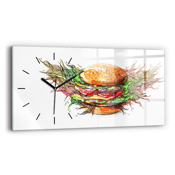 Vízszintes üvegóra 60x30 XXL sajtburger