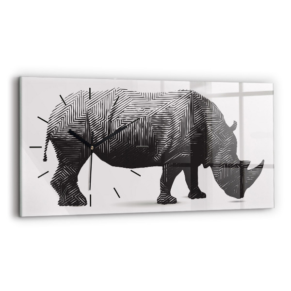 Üvegóra vízszintesen 60x30 Rhinoceros line art