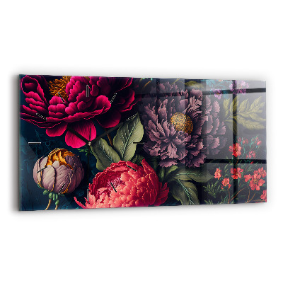 Üvegóra vízszintesen 60x30 Szüreti virágcsokor