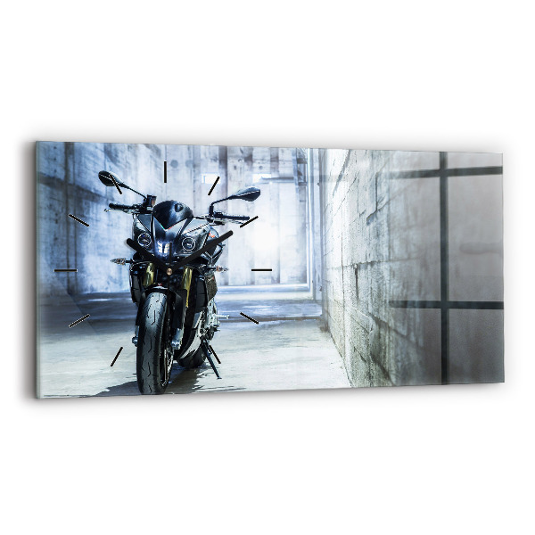 Vízszintes üvegóra 60x30 Motorkerékpár egy sikátorban