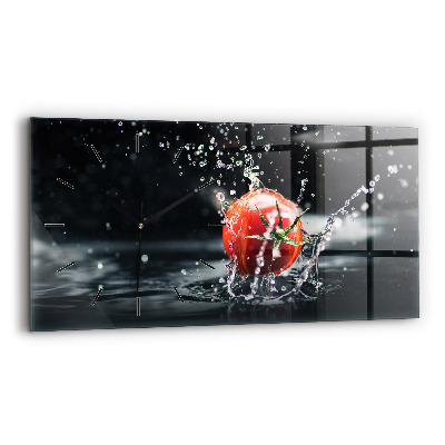 Négyszögletes üvegóra vízszintesen 60x30 Paradicsom