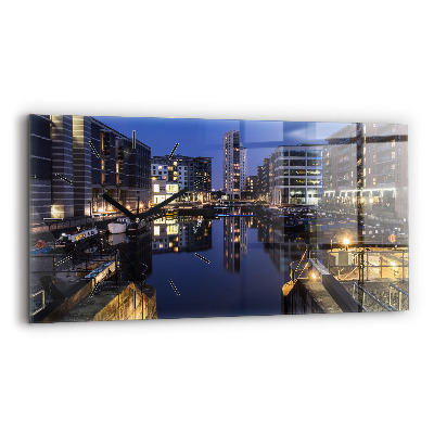 Üvegóra vízszintesen 60x30 Éjjel kivilágított város