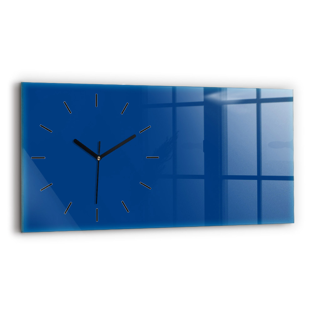 Négyszögletes üvegóra vízszintesen 60x30 Kék szín