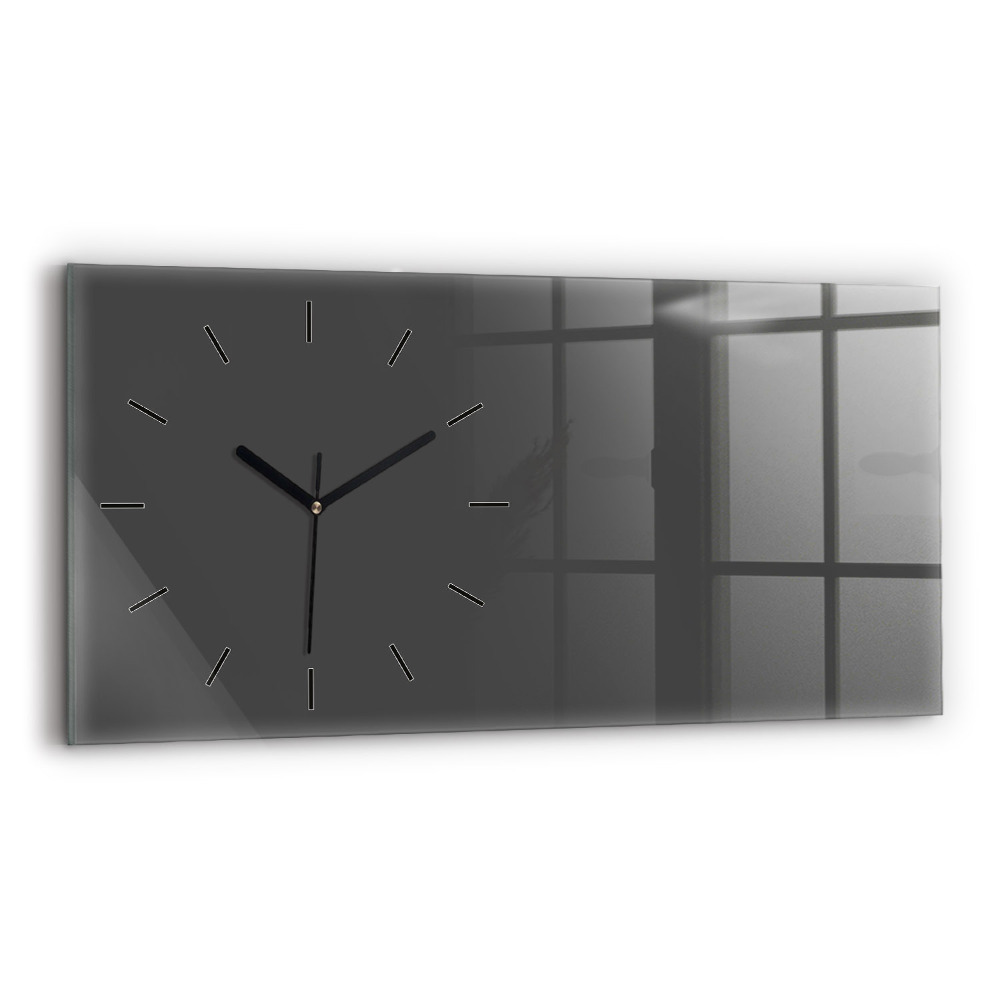 Négyszögletes üvegóra vízszintesen 60x30 Szürke szín
