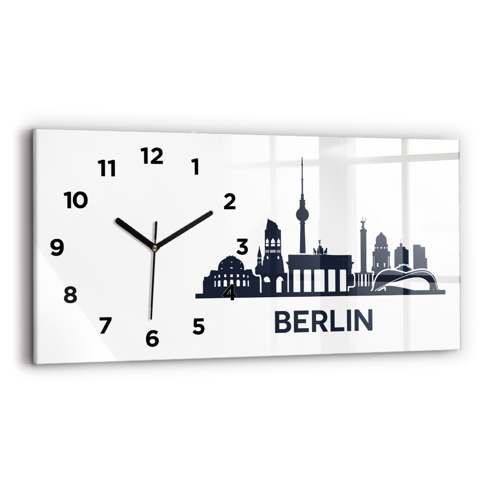 Vízszintes üvegóra 60x30 Berlin városának illusztrációja