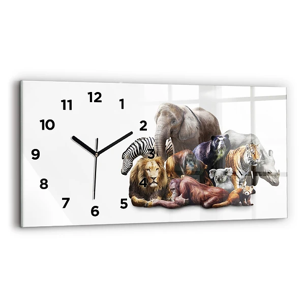 Vízszintes üvegóra 60x30 Vadállatok