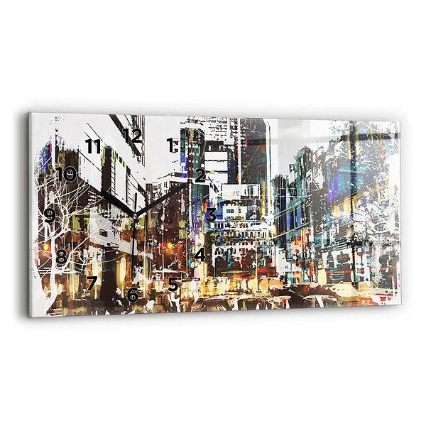 Vízszintes üvegóra 60x30 New York City