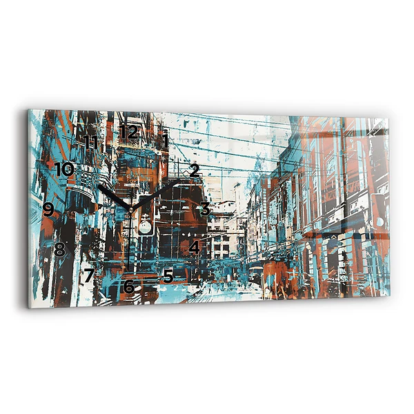 Vízszintes üvegóra 60x30 Utcai művészet