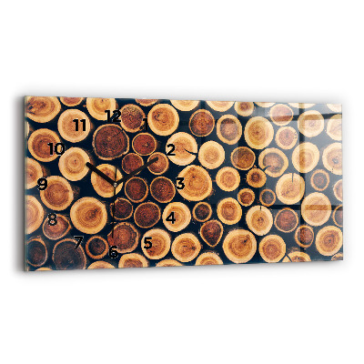 Vízszintes üvegóra 60x30 Fa