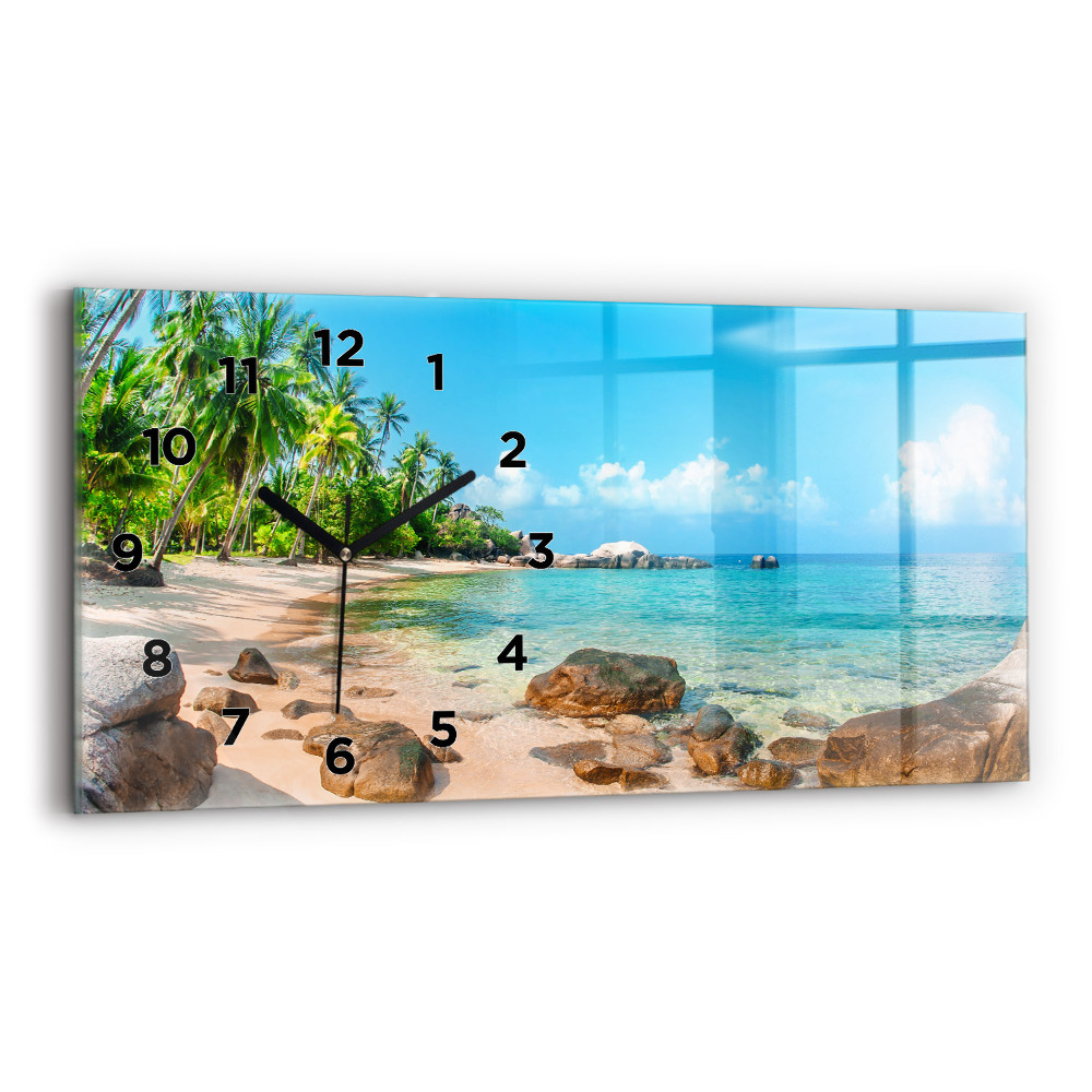 Négyszögletes üvegóra vízszintesen 60x30 Gyönyörű strand Thaiföldön