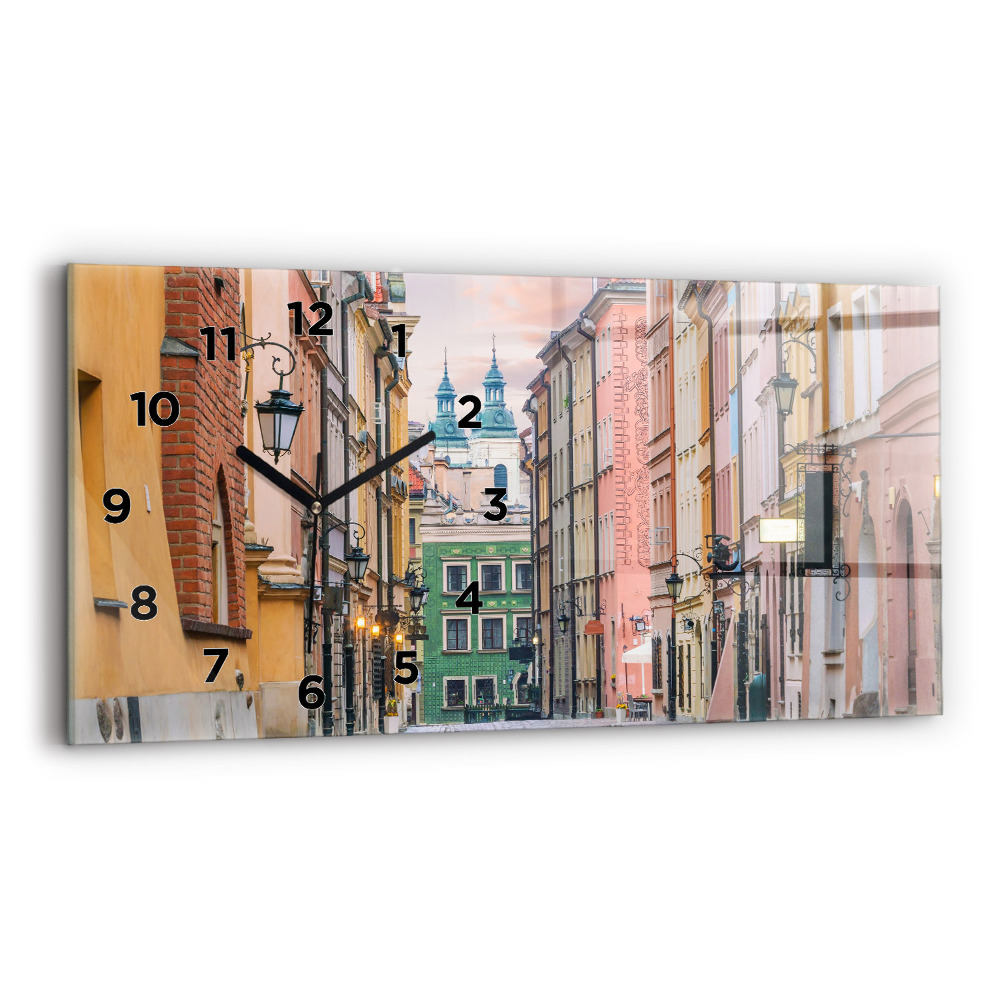 Vízszintes üvegóra 60x30 Varsó óvárosa