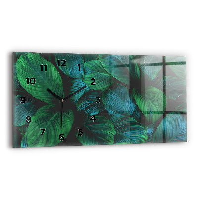 Vízszintes üvegóra 60x30 Természet levelek
