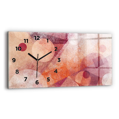Négyszögletes üvegóra vízszintesen 60x30 Geometrikus absztrakció